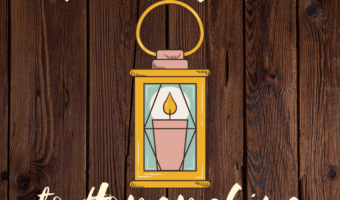 introduction to homemaking lantern on wooden background