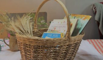 basket of autumn/fall living books for children